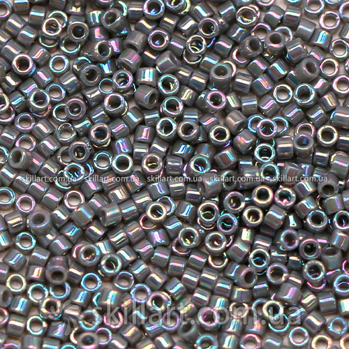 Бисер DB-168 Miyuki Delica Beads 11/0 (радужный, серый)